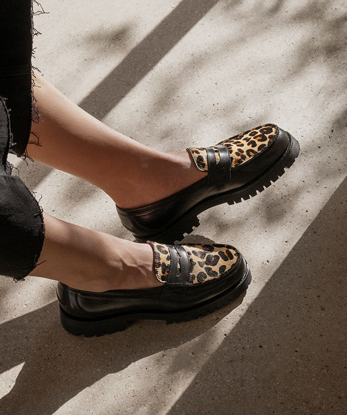 Mocassins LILOU Gomme Léopard