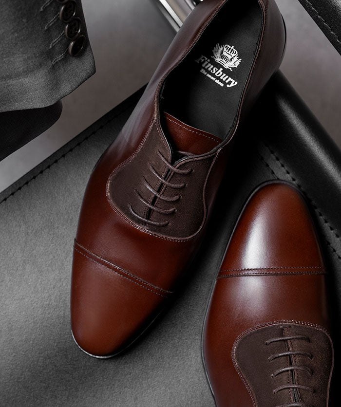 Richelieu HEATHROW MARRON BI MATIERE