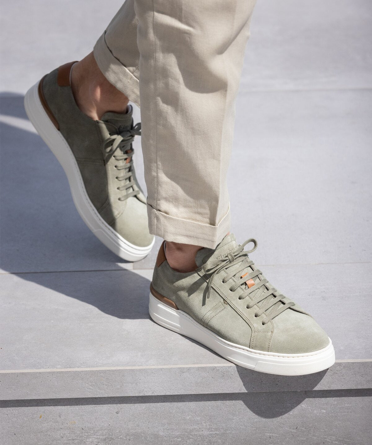 RIVA Almond Suede Sneakers
