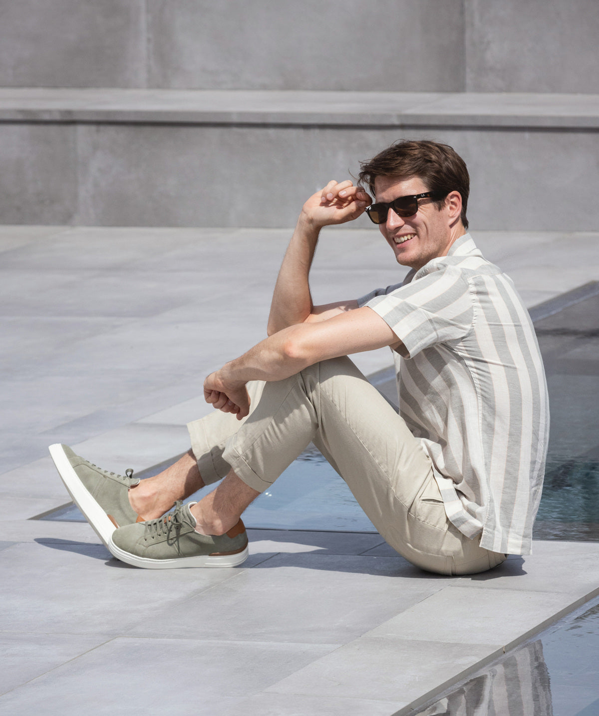 RIVA Almond Suede Sneakers